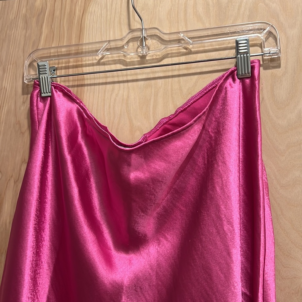 🚫SOLD🚫 ASOS Barbie Pink Midi Slip Skirt - Picture 2 of 9